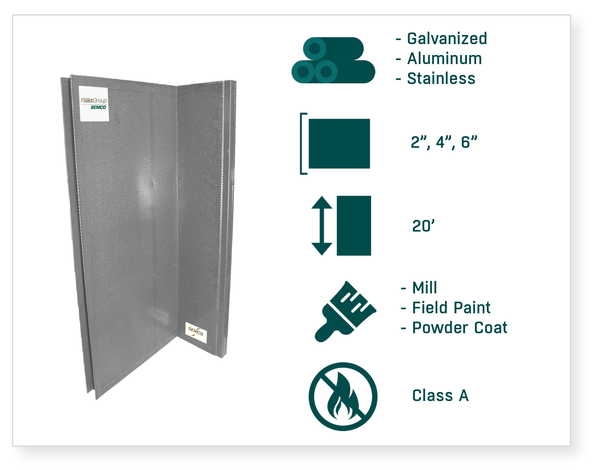 FläktGroup SEMCO Acoustic Thermal Panels