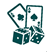 playing cards and dice icon